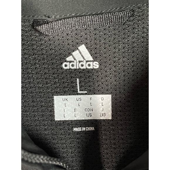Adidas Quarter Zip Black Long Sleeve Shirt Reflective  Men's Size Large - Picture 4 of 13